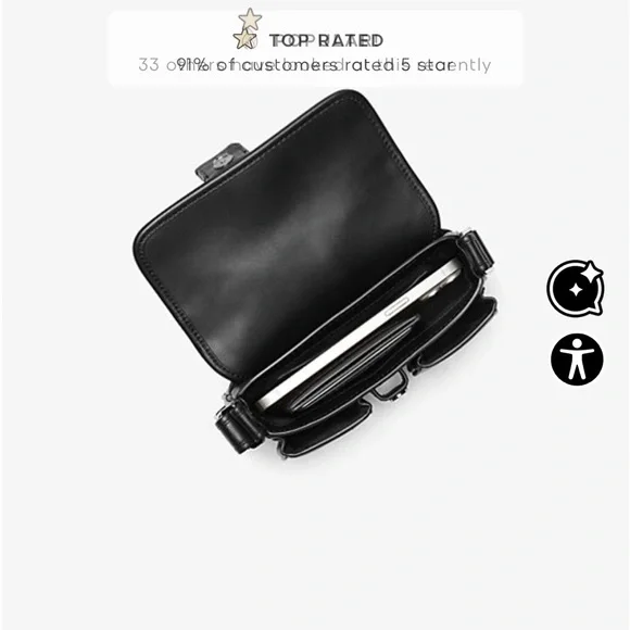 Michael Kors Colby Extra-Small Leather Shoulder Bag, NWT - Picture 3 of 7